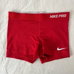 Nike Pro Red Spandex Shorts